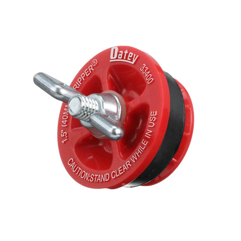 1-1/2 Inch End-Of-Pipe Gripper Plug Built-Tough For Pressure Testing With Mechanical Seal Keeps Plug From Falling In ABS Reinforced Plate For Extra Strength Handles Up To 17 PSI Or 40 Feet Head Durable Pipe Test Plug, red pipe plug