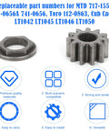 Heavy Duty Steering Pinion Gear And Bushing Kit Plug And Play Shaft Replacement Assembly For Riding Lawn Mowers Zero Hassle Steering Fix Fits Cub Cadet Toro And Mtd Tractors 7171554 1120863 showing gear and nut parts.