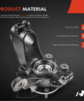 Front Left Steering Knuckle And Wheel Bearing Hub Assembly For Ford Focus 2012 2018 Hatchback And Sedan 5 Lug Driver Side Direct Fit Replacement Part Plug And Play OEM Compatible Ready cast iron steel