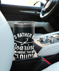 Insulated Stainless Steel Tumbler For Sailplane Pilot And Glider Enthusiast Aviation Lover Gift For Soaring Flight Fans on car console