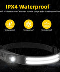 3 Pack USB C Rechargeable LED Headlamp With 230 Degree COB Dual Strip showing IPX4 waterproof feature in rain