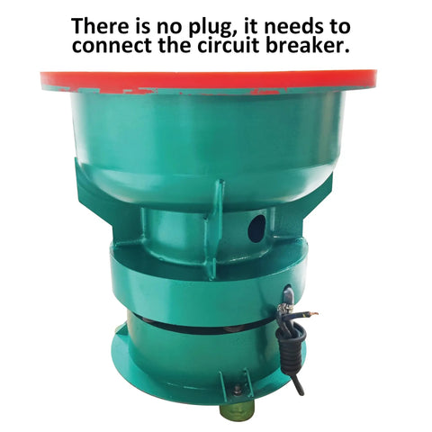 Pro Tech 60 Liter Electric Vibratory Tumbler showing circuit connection, no plug, for burr removal and polishing.