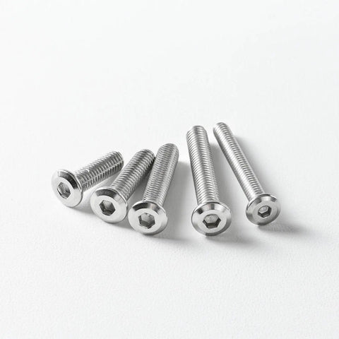 Pro Grade 1/4-20 x 1-1/4 Inch Flat Head Hex Socket Cap Screws Kit, 20 Pack, Stainless Steel 304 18-8, hex drive screws on display