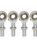 POSB6 Rod End Bearings Three Eighths Inch Bore Pre Lubricated Right Hand 3/8-24 Male Thread With Jam Nut For DIY Makers 3D Printing Automation Robotics And CNC Equipment System, 4 pack
