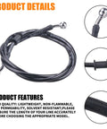 Hydraulic Brake And Clutch Line Hose Kit For Motorcycles Dirt Bikes ATVs Mopeds And Scooters Ride Ready 1.5m Long With 28 Degree Bend 10mm Joint And 2 Banjo Bolts M10x1.25 For Replacement Upgrade