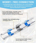 455-piece heat-shrink self-soldering butt connector kit; polyolefin tubing with blue sleeves for 26–10 AWG wires