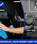 Comparison of at-home car care using New Upgraded Car Scratch Remover Kit For Vehicles and professional repair shop costs.