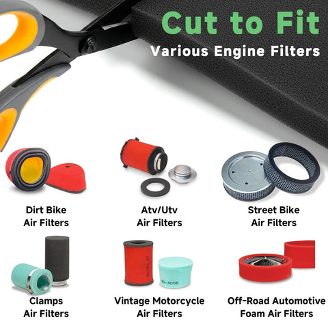 Scissors cutting Was washable 65 PPI Foam Air Filter Material Sheet For Motorcycle ATV UTV Dirt Bike And Lawn Mower Engines pre filter
