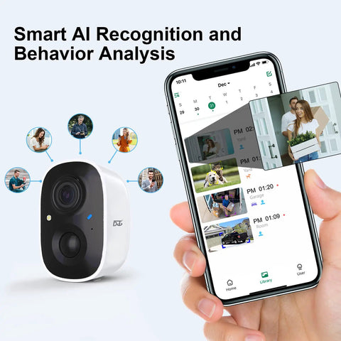 Two Pack Battery Powered Outdoor Wireless Security Cameras With 2K Color Night Vision AI Motion Detection Siren Spotlight And Two Way Talk Waterproof And Reliable