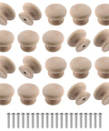 Unfinished Wood Mushroom Drawer Knobs Set Of 20 With Screws 28mm Diameter And 21mm Height Cabinet Knob Pulls For Furniture Dope Rustic DIY Hardware