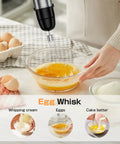 Killer 1100W Immersion Handheld Blender 3 In 1 Set With Trigger Speed Control Whisk Milk Frother Emulsifier mixing eggs in bowl