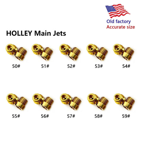 Main Jet Kit For One Quarter Inch By Thirty Two Carbs With Brass CNC Machined Jets Sizes 50 Through 59 Two Pieces Each