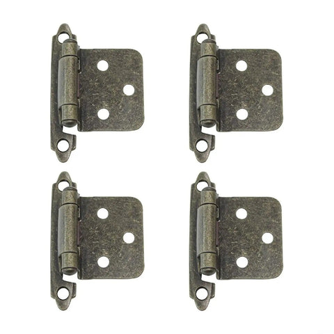 10 Pack Self Closing Overlay Flush Cabinet Hinges In Green Bronze For Kitchen Cabinets