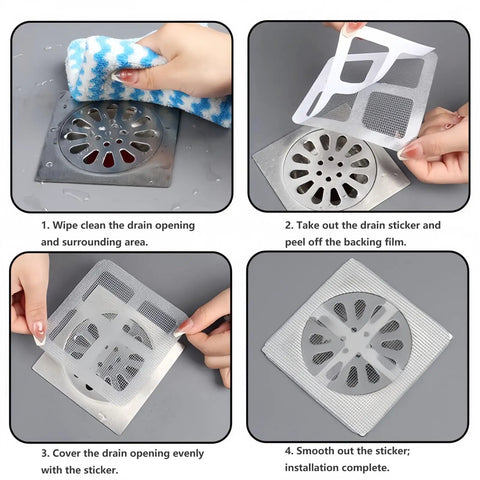 Top Shelf Fifty Pack Bundle Of Disposable Shower Drain Hair Catchers Plus Bathroom Sink Strainer Covers For Smooth Floor Drain Guard And Zero Clog Headaches Daily Home Game Changer