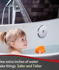 One Hole Bathtub Overflow Faceplate Featuring Hella Tough Chrome Finish Universal Tub Drain Trim Conversion Kit Fits Standard Baths Works Like A Champ On Fine Or Coarse Threads Heavy Duty Build, round chrome overflow plate in bathtub.