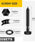 Heavy Duty 1 Quarter Inch By 2 Inch Lag Bolts Set With Stainless Steel Flat Washers dimensions and diagram