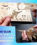 Ghost Of Kyiv Ukrainian Fighter 3D Puzzle Jet Model Kit With Movable Ailerons Wing Flaps And Tail Rudders Retractable Landing Gear MiG 29 Military Aircraft Replica Built For Builders And Collectors Who Dig Real Jet Details, 1:72 wooden kit, no glue