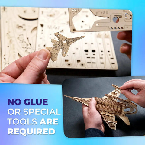 Ghost Of Kyiv Ukrainian Fighter 3D Puzzle Jet Model Kit With Movable Ailerons Wing Flaps And Tail Rudders Retractable Landing Gear MiG 29 Military Aircraft Replica Built For Builders And Collectors Who Dig Real Jet Details, 1:72 wooden kit, no glue