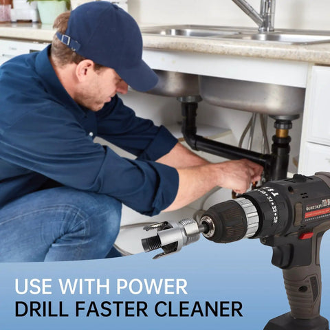Plumber using Three Size Pipe Threader Kit For Plumbing Repairs With One Half Inch, Three Quarter Inch, And One Inch Threaders, Drill Ready