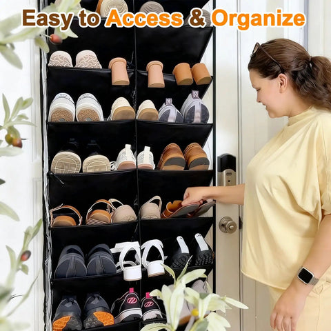 Premium Over The Door Shoe Organizer With Spacious Clear Pockets Holds Ten Tiers Of Hanging Storage Keep Your Crib Crisp And Clutter Free Perfect For Sneakers Boots Or Heels Straight Up A Legit Space Saving Vibe For Every Family