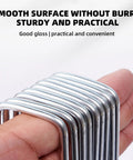 Close-up of 24 Pack Sturdy Garden Landscape Staples 6 Inch Galvanized Steel Sod Pins Anti Rust Stakes For Weed Barrier