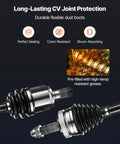 Hyundai Sonata Front CV Axle Shaft Assembly Set For 2011 2014 Two Piece Driver And Passenger Sides with grease protection