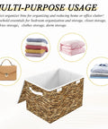 Collapsible Storage Bin With Flip Top Lid And Carry Handles For Bedroom Organization Straight Up Solid 300D Oxford Fabric Crate Folds Flat Quick Zero Drama with a tiger stripe design.