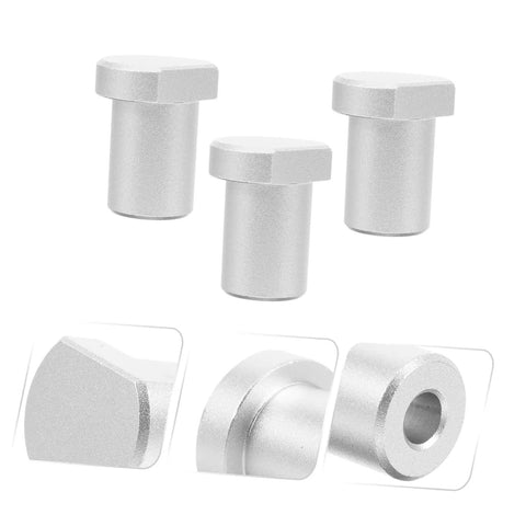 Solid Aluminum Woodworking Bench Dogs And Three Pack Workshop Table Stoppers showing three aluminum stoppers for heavy clamping.