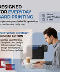 Single Sided ID Card Printer With Complete Supplies Kit And Gold Edition Software For Daily Office And Campus Use delivering card printing.