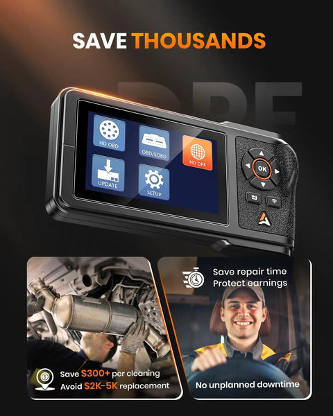 Heavy Duty Truck Diagnostic Scanner With DPF Regen And Forced Reset For Paccar And Detroit Engines full system display.