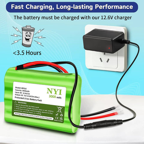 12V 3000mAh Li Ion Battery Pack With Charger And DC5521 Connector Compact 3Ah Power Source For Router CCTV Camera LED Strip Lights RC Cars