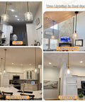 Straight Kitchen Glow Up With This Killer 7 Inch Hammered Glass Pendant Light Featuring Adjustable Height Hanging Design And Smooth Gold Metal Base Perfect For Modern Dining Island Sink Or Farmhouse Vibes in various interiors.