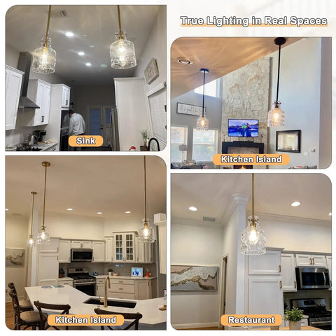 Straight Kitchen Glow Up With This Killer 7 Inch Hammered Glass Pendant Light Featuring Adjustable Height Hanging Design And Smooth Gold Metal Base Perfect For Modern Dining Island Sink Or Farmhouse Vibes in various interiors.