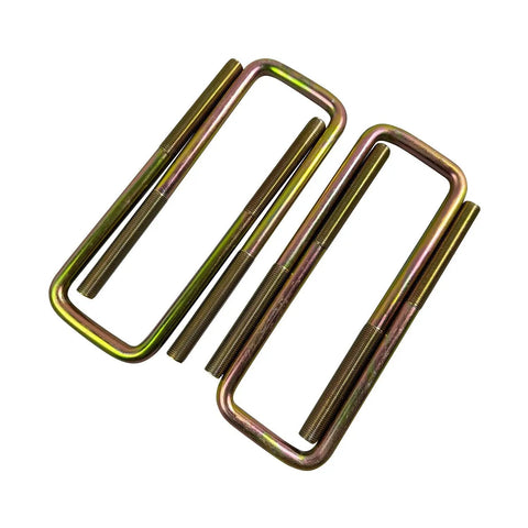 Heavy Duty Square U Bolts Set For 2.5 Inch Wide Leaf Springs With Hardware 8.75 Inch Long Fits 1988-2019 Chevy Silverado GMC Sierra