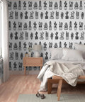 Heavy Hitter Commercial Wallpaper Featuring Bold Botanical Prints And Soft Linen Texture, Pvc Free Paste To Paper Wallcovering Built Different For High Traffic Spaces in a bedroom with cacti design.