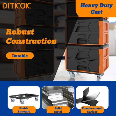 Heavy Duty Metal Dolly For Modbox Storage System Rolling Cart With Powder Coat Finish And 2 Swivel 2 Locking Casters Fits Full Width And Half Width Modbox Boxes Ideal Mechanics Shop Organization