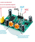 Close-up of Three Pack HC SR501 PIR Motion Sensor Modules For Raspberry Pi And Arduino DIY Projects Infrared Human Detection 4.5 To 20V DC 3.3V High Output 0V Low Output Up To Seven Meters Range Includes Holders Screws And Nuts, showing circuit board details.