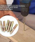 30 Pcs M6 Hanger Bolts Double Ended Yellow Zinc Plated Dowel Screws Self Tapping Screws For Wood Furniture installation