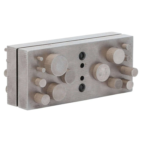 Disc Cutter Punch Set 14Pcs for Jewelry Making and Metal Gasket Punching, Flat Bottom Die Cutter With Five Hole Sizes