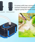 Pond Filter With Pump And Fountain Kit With RGB Light For Outdoor Ponds No Fuss Setup Submersible Pump with connectors shown