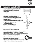 Instructions for Top Shelf 6 Pc Drill Stop Set With Quick Adjust Depth Stops for precise fit on bit.