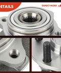 Close-up of Front Wheel Bearing and Hub Assembly Pair for AWD Dodge Stealth 1991 to 1996, Mitsubishi 3000GT, Lancer, 5 lug