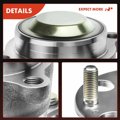Close-up of Two Pack Rear Wheel Bearing And Hub Assembly With Five Lug For Honda Accord 2013 2023 And Acura TLX 2015 2020 FWD