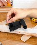 Hand adjusting Aluminum Alloy T Track Stop Block with Ergonomic Design for woodworking on wooden surface