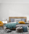 Bedroom with Grasscloth Linen Textured Cream Peel And Stick Wallpaper Roll 24 Inch By 394 Inch For Walls Cabinets countertops and Fireplace Decor Removable Durable Grassweave Style With Easy Application Scraper Included behind bed.