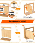 Illustration showing installation options for Beefy Heavy Duty Hidden Door Hinge With 570 Pound Load Bearing Thickened Solid Alloy Steel.