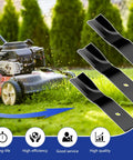 Three Pack 18 Inch Lawn Mower Blades For Gravely 52 Inch Deck Compatible With ZT X ZT XL And ARIENS IKON X IKON XL Replacement Blades