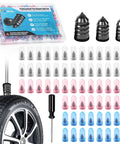 90 Piece Tire Repair Kit With Three Sizes Screws And Rubber Nails Screwdriver Included Fast Self Service Flat Tire Plug Kit