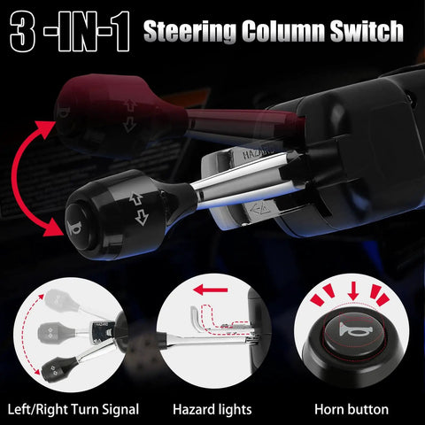 Universal UTV Turn Signal Kit With Horn, Hazard Lights, and Lever Column Switch close-up image