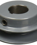 Close-up of Bored-To-Size V Belt Sheave For A Belt Section One Groove Five Eighths Inch Bore Cast Iron 2.75 Inch OD